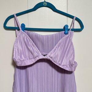 Missguided Lilac Pleated Top with Skirt